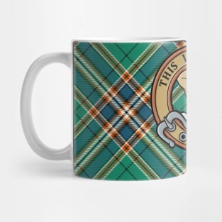 Clan MacFarlane Crest over Ancient Hunting Tartan Mug